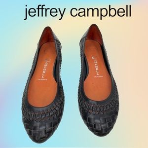 Jeffrey Campbell Woven Leather CATCH Flats Sz 7